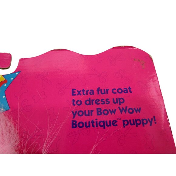 Bow Wow Boutique Puppy Coat Pink Fur Vintage Galoob 1991 New - Picture 5 of 7